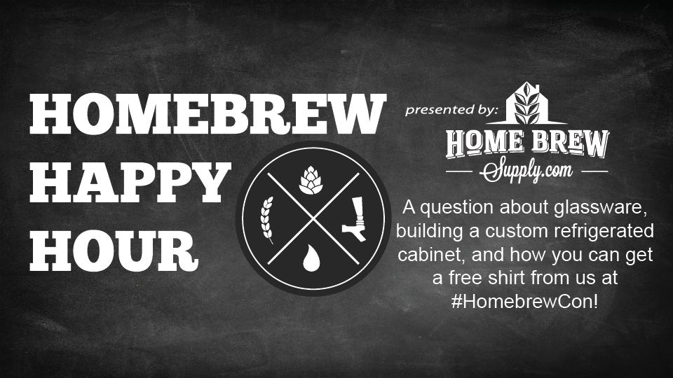 A question about glassware, building a custom refrigerated cabinet, and how you can get a free shirt from us at #HomebrewCon — HHH Ep. 086