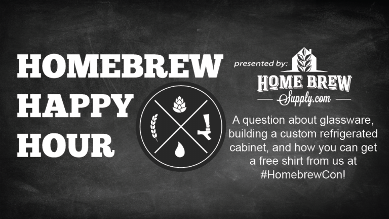 A question about glassware, building a custom refrigerated cabinet, and how you can get a free shirt from us at  #HomebrewCon — HHH Ep. 086