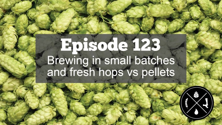 Brewing in small batches and fresh hops vs pellets — Ep. 123