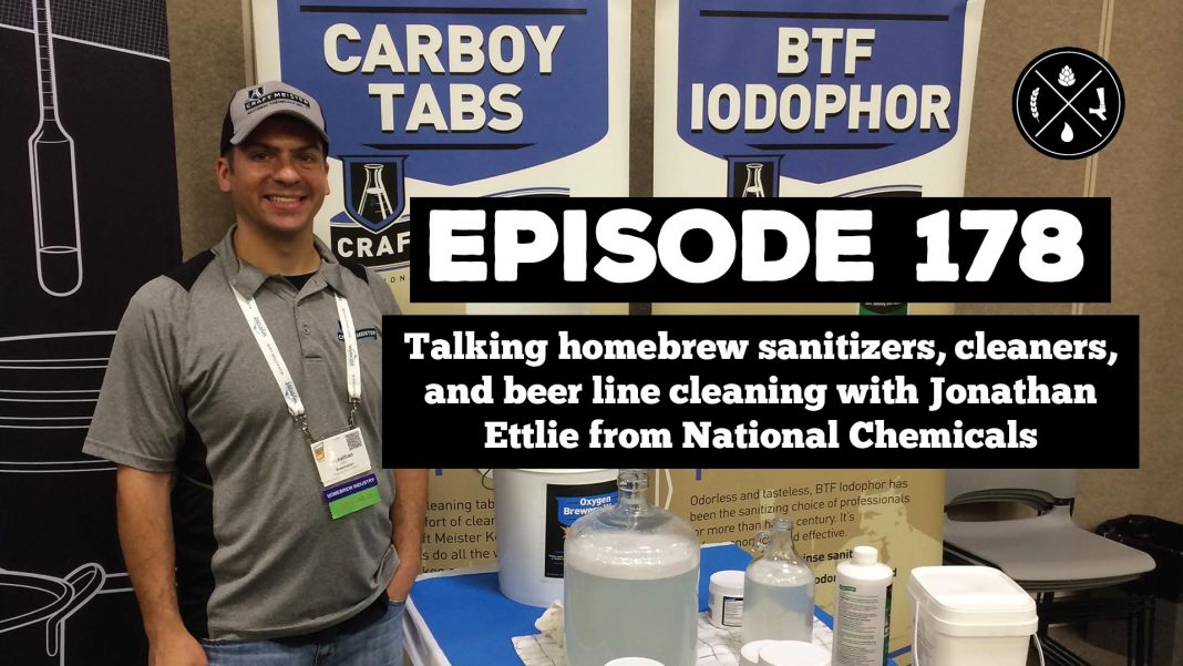 Talking homebrew sanitizers, cleaners, and beer line cleaning with