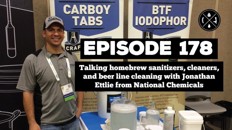 Talking homebrew sanitizers, cleaners, and beer line cleaning with Jonathan Ettlie from National Chemicals — Ep. 178